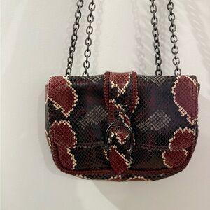 Longchamp leather snakeskin bag